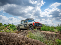 Vehicle on the off-road course